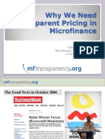 Why We Need Transparent Pricing in Microfinance November 2008