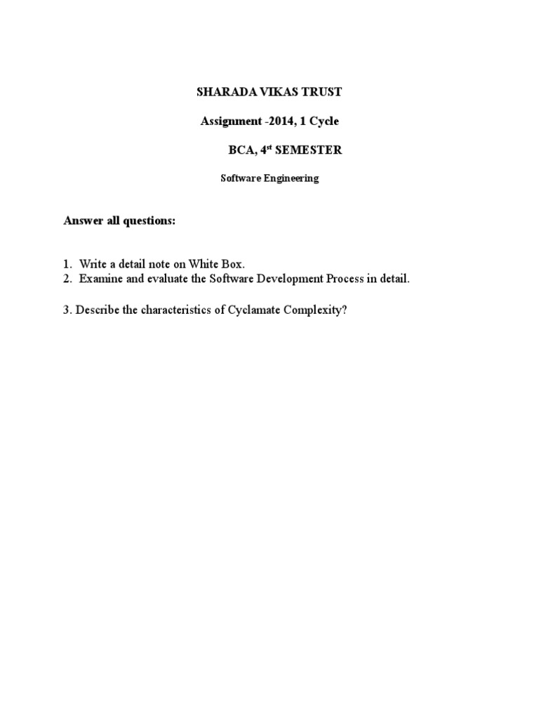 BCA 4th Sem Software Engineering | PDF | Computers