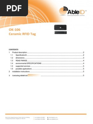 OK-106 Ceramic RFIDTag Able ID