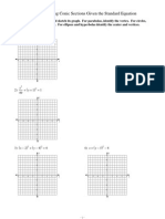 Identifying and Graphing Conic Sections Given The Standard Equation