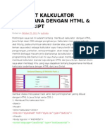 Membuat Kalkulator Sederhana Dengan HTML