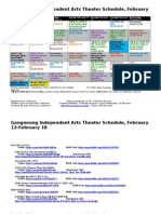 Gangneung Independent Arts Theater Schedule, February 12-February 18