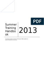 13214 1 Summer Training Handbook