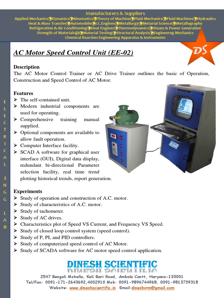 AC Motor Speed Control Trainer Unit | PDF | Graphical User Interfaces ...