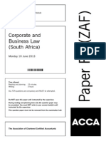 Corporate and Business Law (South Africa) : Monday 10 June 2013