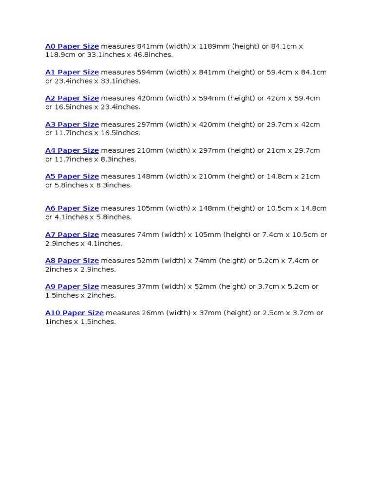 Paper Sizes | PDF
