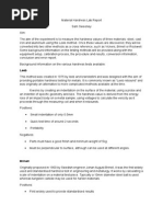 Material Hardness Lab Report