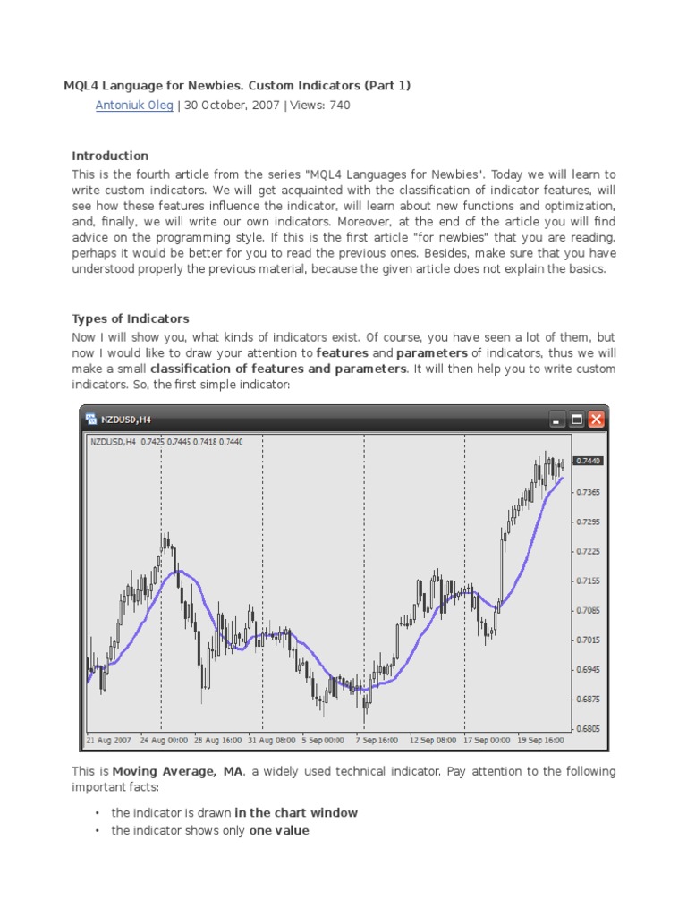 MQL4Indicator.odt Parameter Programming) Subroutine