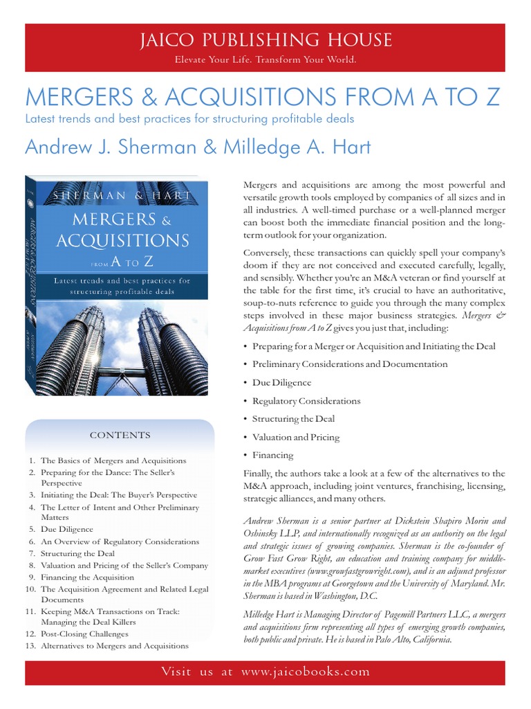 J-1942 Mergers & Acquisitions From A To Z | PDF