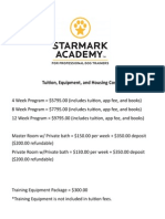 Starmark Academy - SMA Attendance Costs