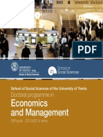 Economics and Management: Doctoral Programme in