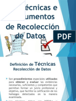 Tecnicas e Instrumentos de Recoleccion de Datos