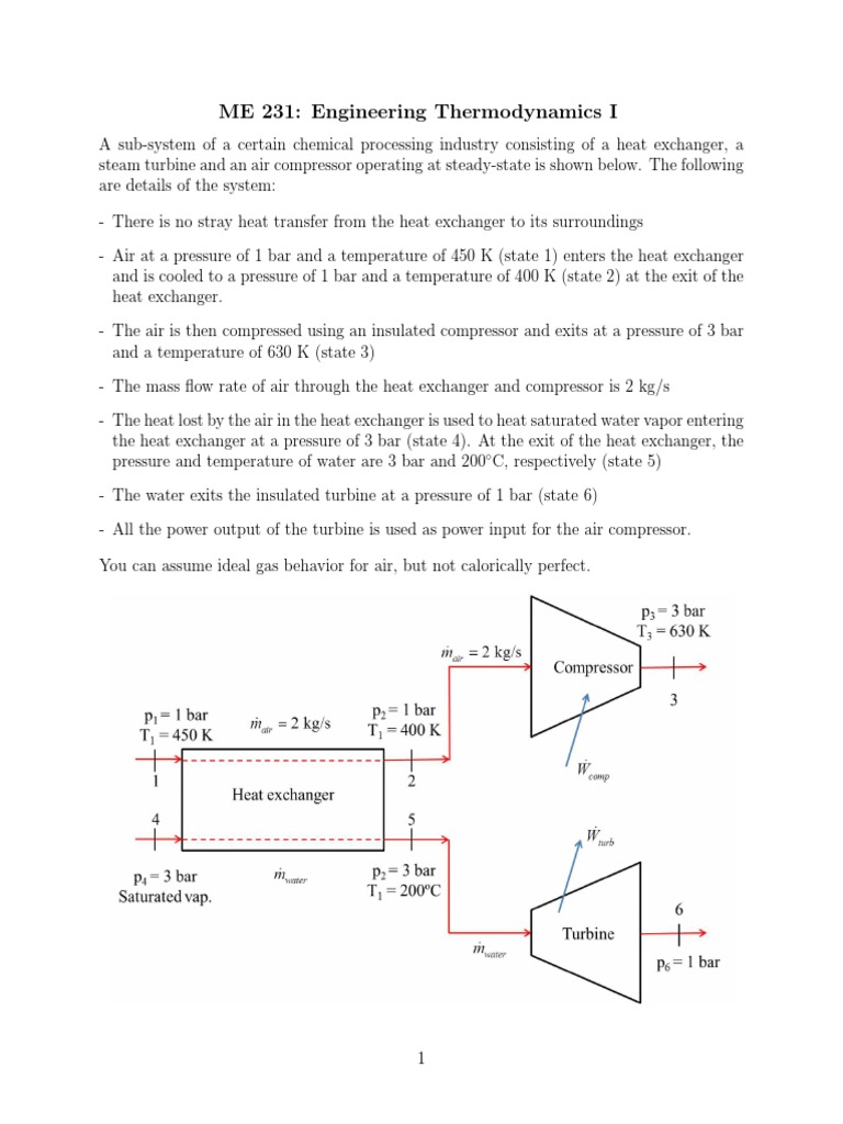 ME 231: Engineering Thermodynamics I | PDF | Heat Exchanger | Heat