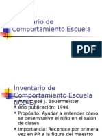 Inventario de Comportamiento Escuela