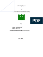 Internship Report On Masood Textile Mills (LTD) : Deputy Manager HR)