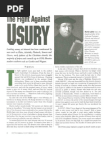 Usury and the Fight Against Economic Slavery