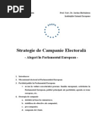 Strategie de Campanie Electorală. Alegeri În Parlamentul European