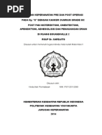 Download ASUHAN KEPERAWATAN PRE DAN POST OPERASI PADA Ny S DENGAN KANKER OVARIUM GRADE IIIC  POST PAN HISTEREKTOMI OMENTEKTOMI APENDIKTOMI ADHESIOLISIS DAN PEMASANGAN DRAIN by vinda astri permatasari SN255056506 doc pdf