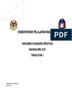Dokumen Standard Prestasi Tingkatan 1 Bahasa Melayu