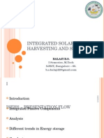 Integrated Solar Energy Harvesting and Storage: Balaji B.S. I Semester, M.Tech SJBIT, Bangalore - 60