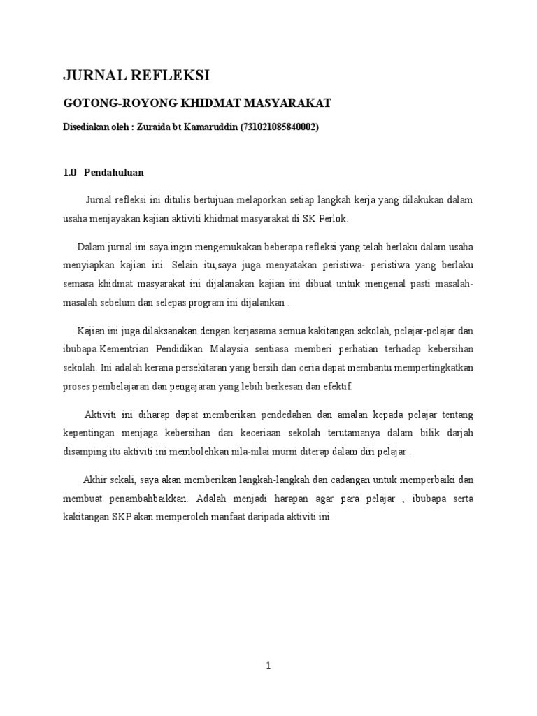 Jurnal Gotong Royong Pdf