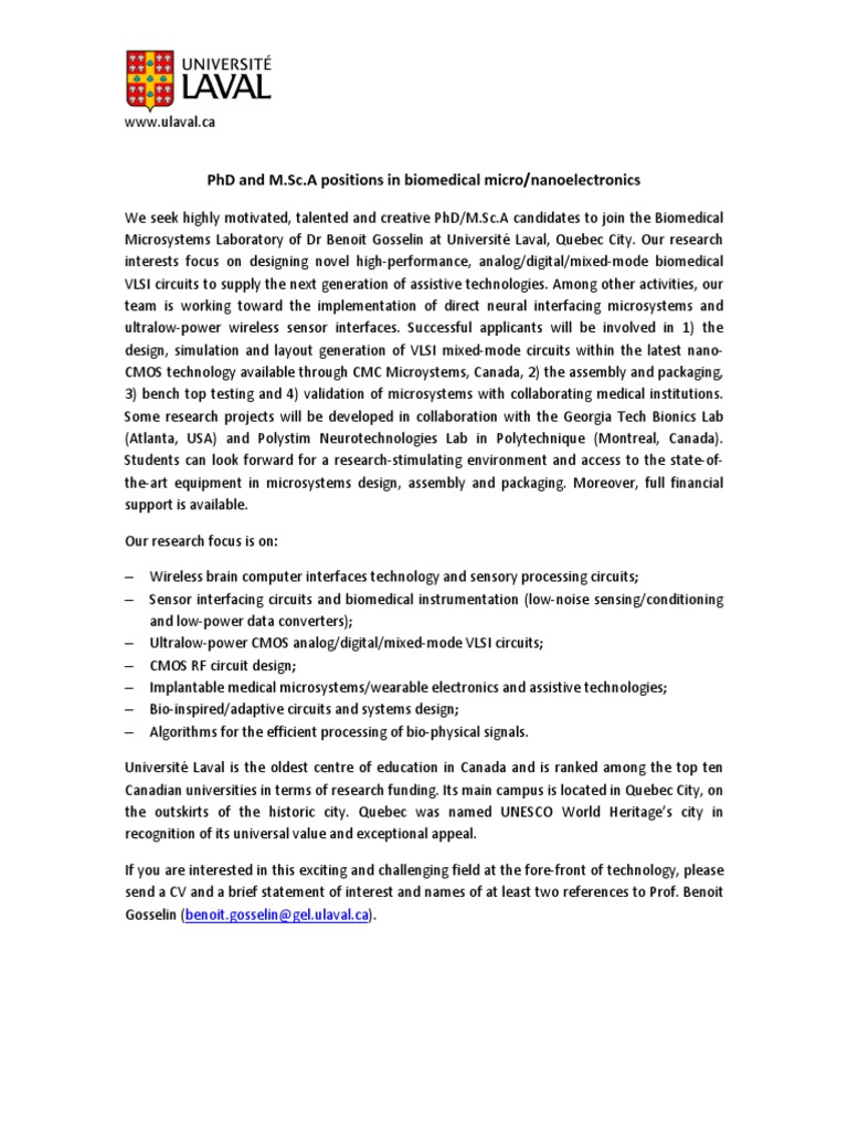 Graduate Student Positions | PDF | Science & Mathematics | Computers