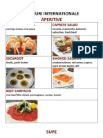 International Menu Options and Food Terminology