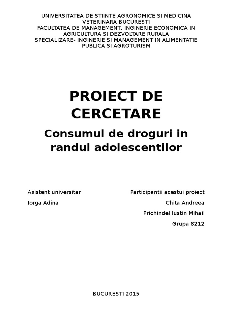 Proiect De Cercetare