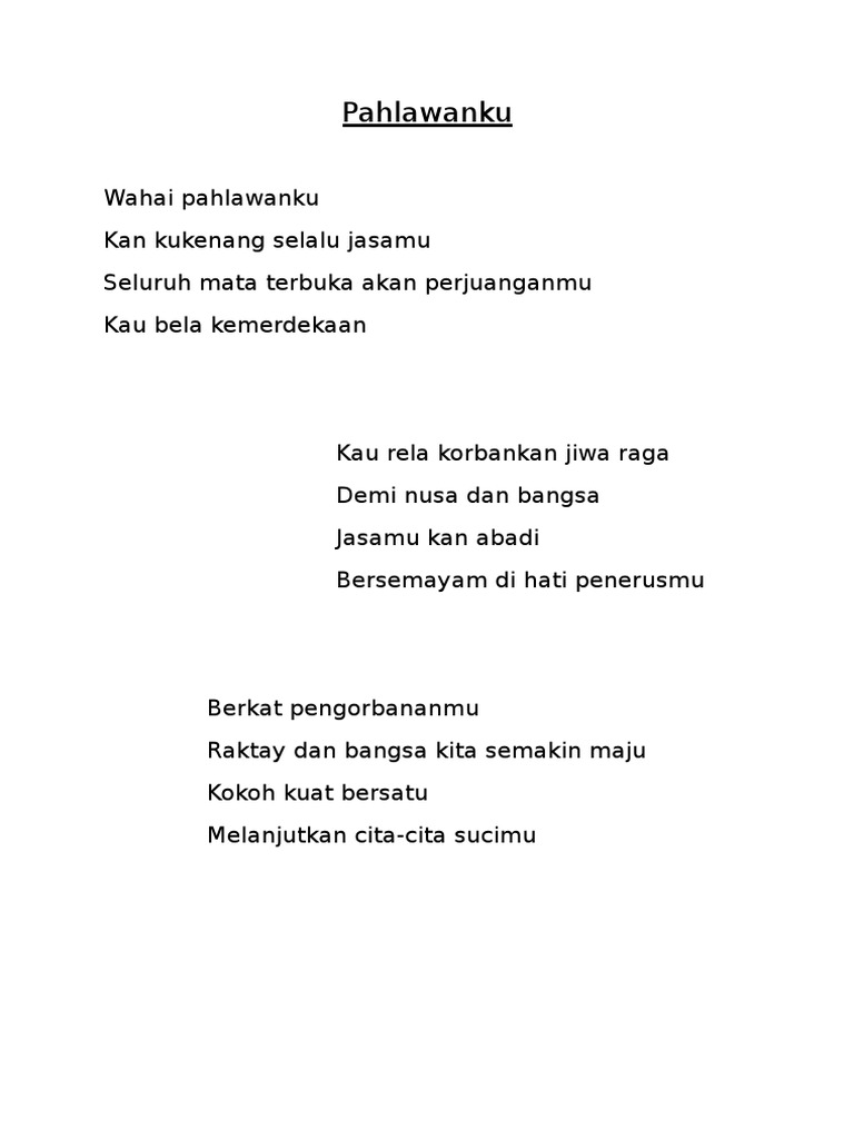 Puisi Pahlawanku Pdf