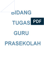 Bidang Tugas Guru Prasekolah