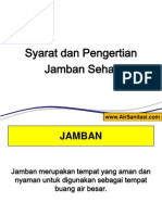 Syarat Dan Pengertian Jamban Sehat