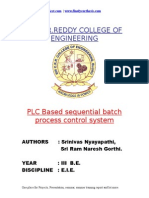 Sir C.R.Reddy College of Engineering: PLC Based Sequential Batch Process Control System