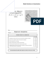 Reservoir Simulation: Model Solutions To Examination