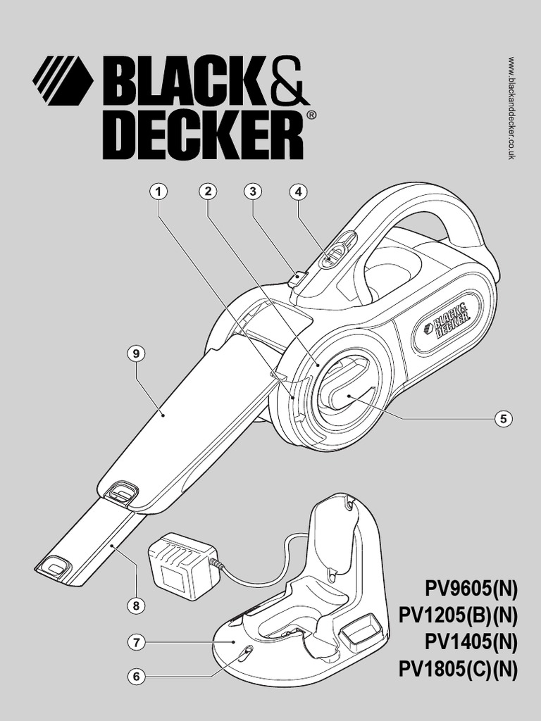 Black and Decker Vacuum Cleaner PDF Battery (Electricity) Battery