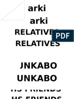 Arki Arki: Relatives Relatives