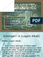 Kimia Unsur Golongan I A, II A, Dan III A: Disusun Oleh: Kelompok I