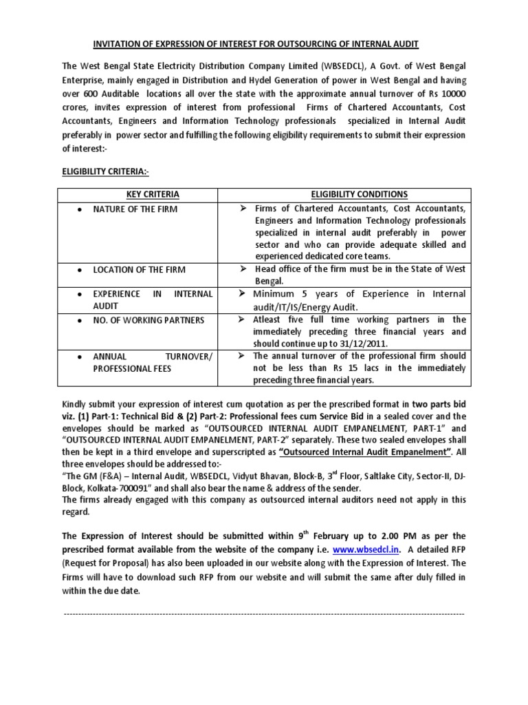 Expression of interest template job image