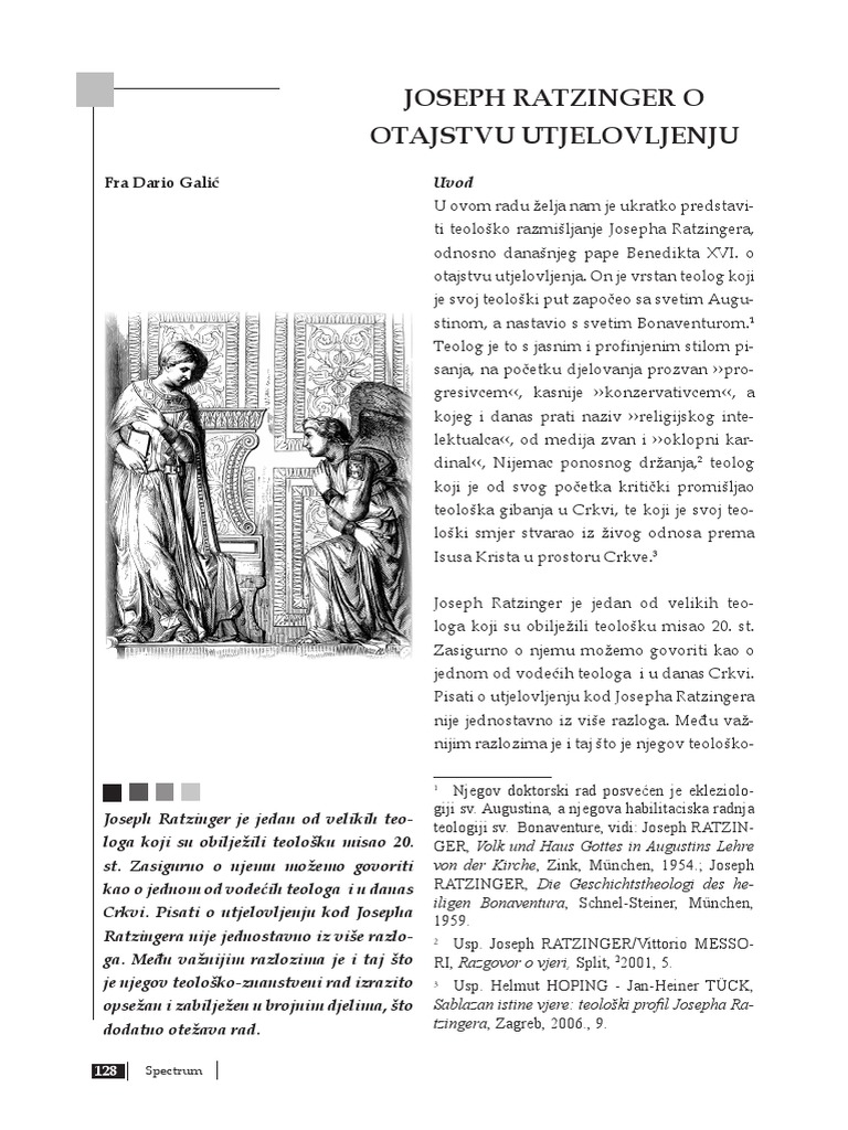 14 Ratzinger o Utjelovljenju | PDF
