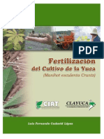 Fertilización de yuca: nutrientes, síntomas y recomendaciones