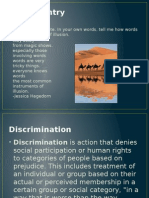 Discrimination Introduction To Narrative and Argument
