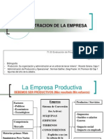 La administracion de la empresa 2° 2013