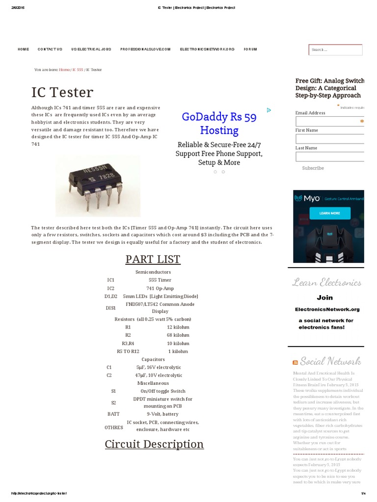 IC Tester - Electronics Project - Electronics Project PDF | PDF ...