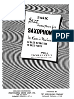 1-Basic Jazz Conception for Saxophone Vol 1