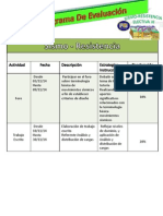Cronograma de Evaluación Sismo Resistencia