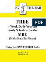 Sample-4-Week Do-it-Yourself Study Schedule for the MBE-Tyler