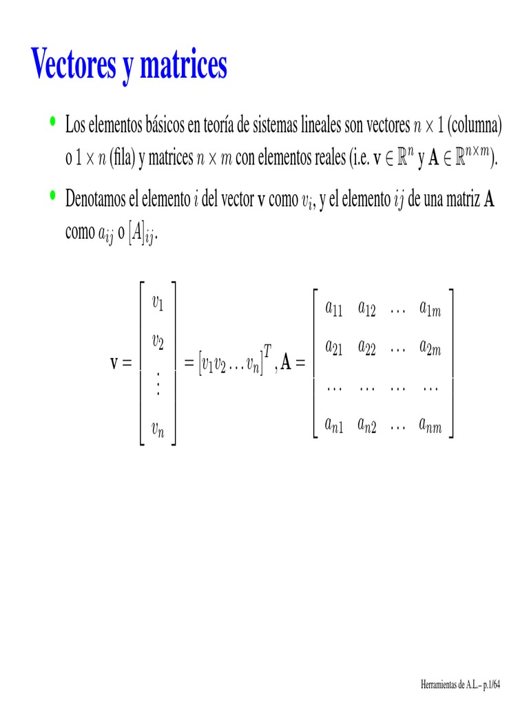 Vectores y Matrices en Álgebra Lineal | PDF | Valores propios y ...