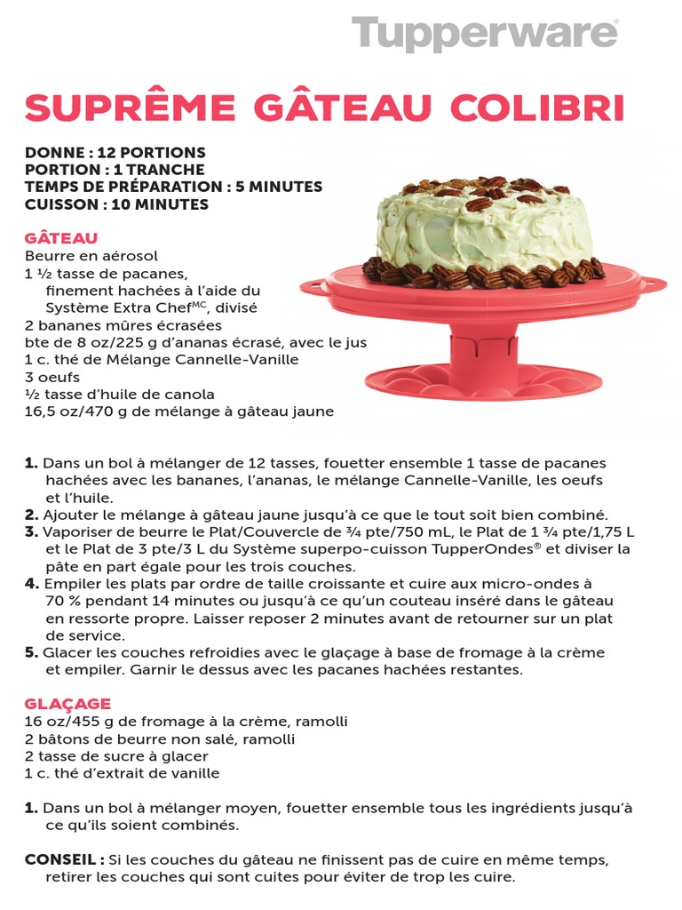 Recette Gateau Colibri Pdf Cuisine Europeenne Cuisine Regionale Et Ethnique