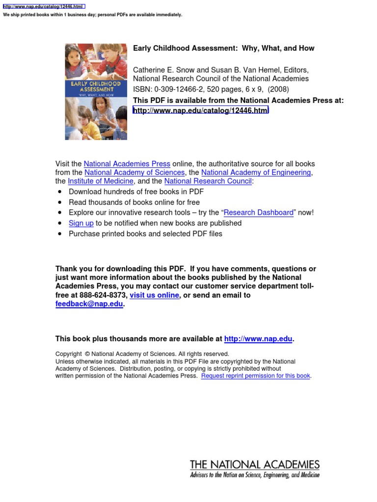 Early Childhood Assessment | PDF | Educational Assessment | Early ...