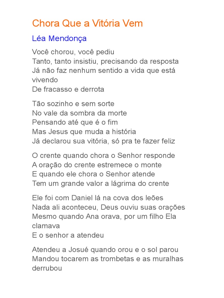Chora Que a Vitória Vem | Josué | Oração