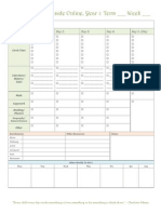 Ambleside Online Year 1 Weekly Schedule BLANK